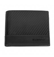 ZIPPO CARBON RANGE TRI-FOLD ĀDAS MAKS AR NODALĪJUMU MONĒTĀM, Melns