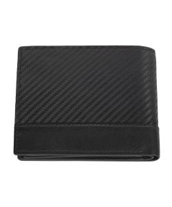 ZIPPO CARBON RANGE КОЖАНЫЙ КОШЕЛЕК TRI-FOLD С ОТДЕЛЕНИЕМ ДЛЯ МОНЕТ, Черный