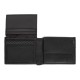 ZIPPO CARBON RANGE КОЖАНЫЙ КОШЕЛЕК TRI-FOLD С ОТДЕЛЕНИЕМ ДЛЯ МОНЕТ, Черный