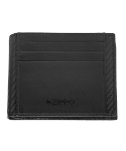ZIPPO CARBON RANGE КОЖАНЫЙ КОШЕЛЕК BI-FOLD С ОТДЕЛЕНИЕМ ДЛЯ МОНЕТ, Черный