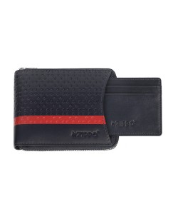 ZIPPO ZIPPER WALLET WITH REMOVABLE CARD HOLDER, Navy Blue