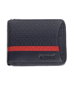 ZIPPO ZIPPER WALLET WITH REMOVABLE CARD HOLDER, Navy Blue