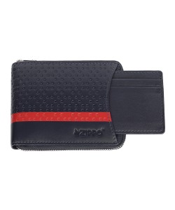 ZIPPO ZIPPER WALLET WITH REMOVABLE CARD HOLDER, Navy Blue