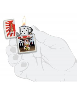 Zippo Lighter 214CI411992 Lucky Cat Design