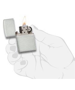 Zippo Lighter 13 Brushed Sterling Silver