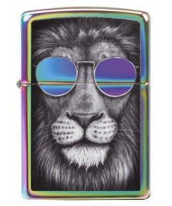 Zippo Lighter 151CI407606 Lion in Sunglasses