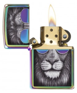 Zippo Lighter 151CI407606 Lion in Sunglasses