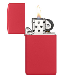 Zippo Lighter 1633 Slim® Red Matte Zippo Lighter 1633 Slim® Red Matte
