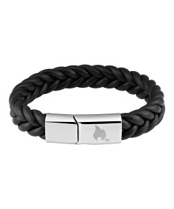 Zippo Braided Leather Bracelet 22 cm