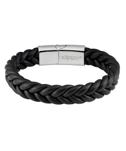 Zippo Braided Leather Bracelet 22 cm