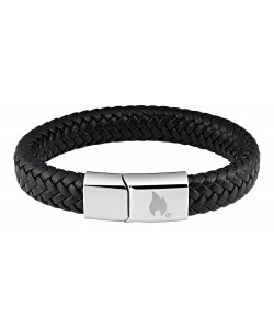 Zippo Braided Leather Bracelet 20 cm