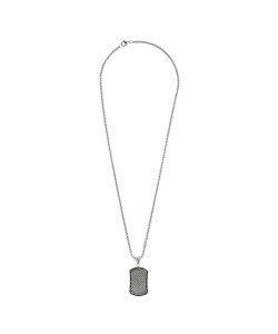 ZIPPO BLACK CRYSTAL PENDANT NECKLACE