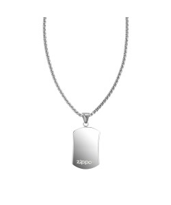 ZIPPO BLACK CRYSTAL PENDANT NECKLACE