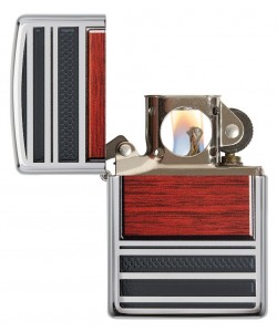 Zippo Lighter 28676 Pipe Wood Design