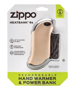 Zippo HeatBank® 9s Rechargeable Hand Warmer Gold