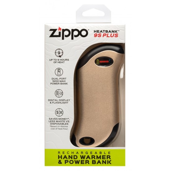Zippo HeatBank® 9s Plus uzlādējams roku sildītājs + Power bank
