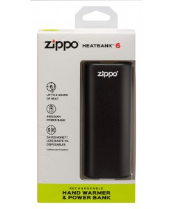 Zippo HeatBank® 6 Rechargeable Hand Warmer Black