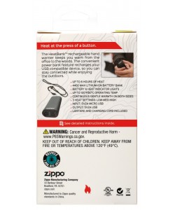 Zippo HeatBank® 6 Rechargeable Hand Warmer Black