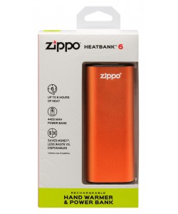 Zippo HeatBank® 6 Rechargeable Hand Warmer Orange