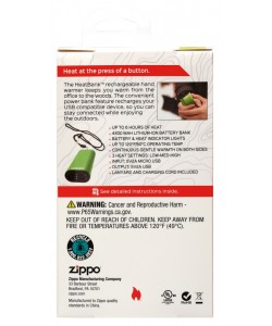 Zippo HeatBank® 6 Rechargeable Hand Warmer Green