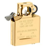 Klasiskais Ieliktnis ar dzeltenu liesmu Zippo šķiltavām, pīpēm, Gold Flashed