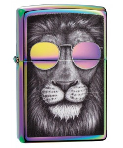 Zippo Lighter 151CI407606 Lion in Sunglasses