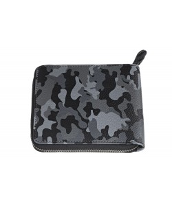 Кожаное портмоне Zippo на молнии Camo Grey