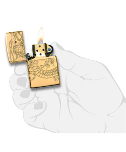 Зажигалка Zippo 29265 Armor® gold plated Asian Dragon Зажигалка Zippo 29265 Armor® gold plated Asian Dragon
