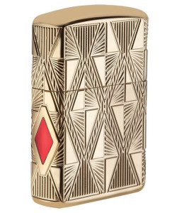 Zippo Lighter 29671 Armor®  Luxury Diamond Design  High Polish Gold Plated