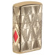 Zippo Lighter 29671 Armor®  Luxury Diamond Design  High Polish Gold Plated