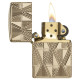 Zippo Lighter 29671 Armor®  Luxury Diamond Design  High Polish Gold Plated