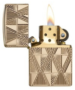 Zippo Lighter 29671 Armor®  Luxury Diamond Design  High Polish Gold Plated