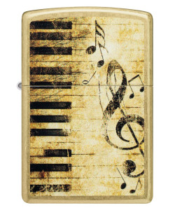Zippo Lighter 46712 Piano and Notes Design