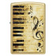 Zippo Lighter 46712 Piano and Notes Design