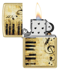 Zippo Lighter 46712 Piano and Notes Design