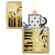 Zippo Lighter 46712 Piano and Notes Design