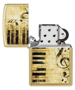 Zippo Lighter 46712 Piano and Notes Design