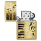 Zippo Lighter 46712 Piano and Notes Design