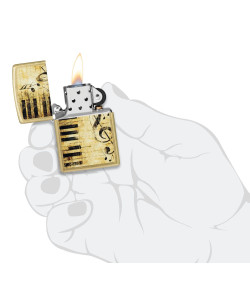 Zippo Lighter 46712 Piano and Notes Design