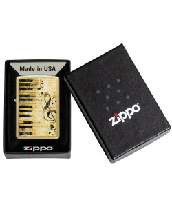 Zippo Lighter 46712 Piano and Notes Design
