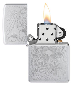 Zippo Lighter 46724 Atomic Cosmos Design