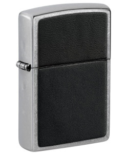 Zippo Lighter 46778 Black Leather Emblem
