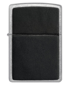 Zippo Lighter 46778 Black Leather Emblem