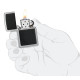 Zippo Lighter 46778 Black Leather Emblem