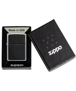 Zippo Lighter 46778 Black Leather Emblem