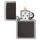 Zippo Lighter 46782 Brown Leather Emblem