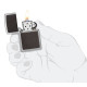 Zippo Lighter 46782 Brown Leather Emblem