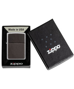 Zippo Lighter 46782 Brown Leather Emblem