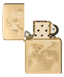 Zippo Lighter 46822 Golden Dragon Design Zippo Lighter 46822 Golden Dragon Design