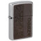 Zippo Lighter 46920 Brown Leather Emblem